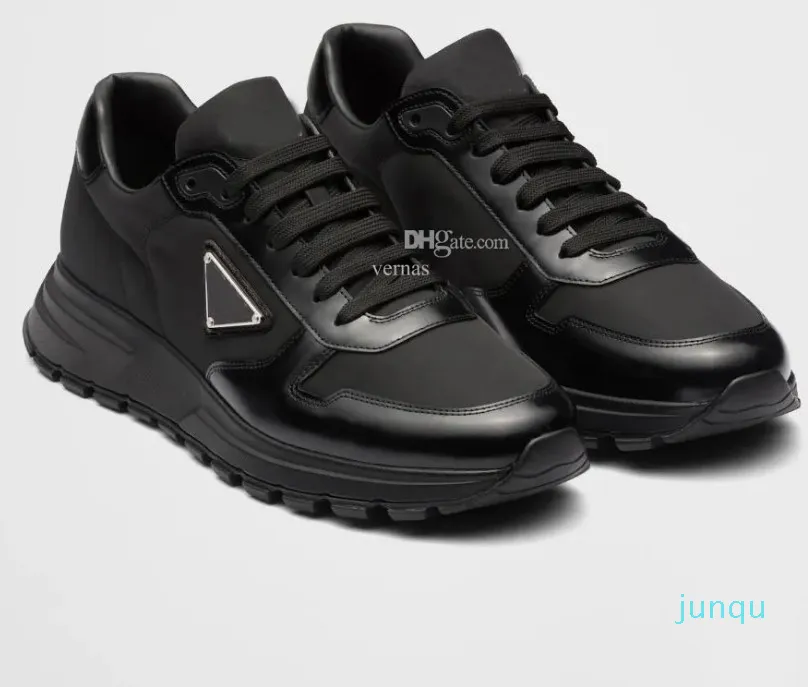 Designer-perfecte sneaker schoenen geborsteld Leather Low Top Men Technisch rubber Sports Lug Sole Casual Outdoor Footwear Comfort Walking EU38
