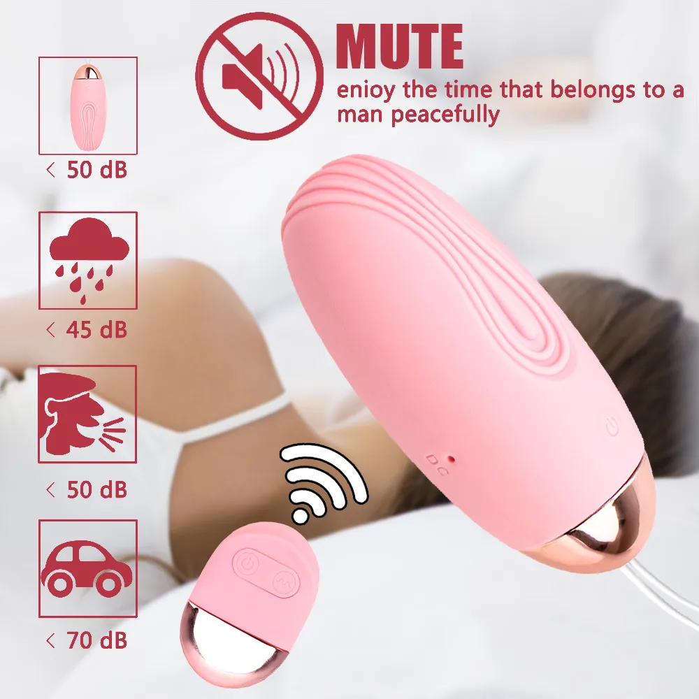 Uova/Proiettili Vibratore a Uovo Saltatore Stimolatore Clitorideo 10 Frequenza Telecomando Wireless Ricaricabile USB Vibratore Punto G_voghion.com