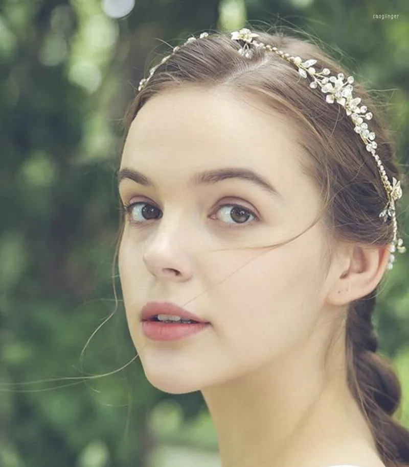 Coiffes Accessoires De Mariage De Mariée Coiffe Fait À La Main Diadème Bandeau Tête Fleur Bijoux De Cheveux Et Goutte D'oreille Ensemble FANWEIMEI # F243-3