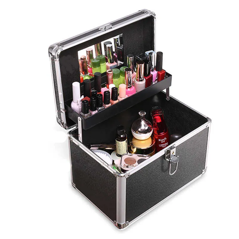 化粧品オーガナイザーストレージバッグ新しいメイクアップスーツケース女性多機能Travel Neceser Professional Beauty Nail Art Tool Case Y2302