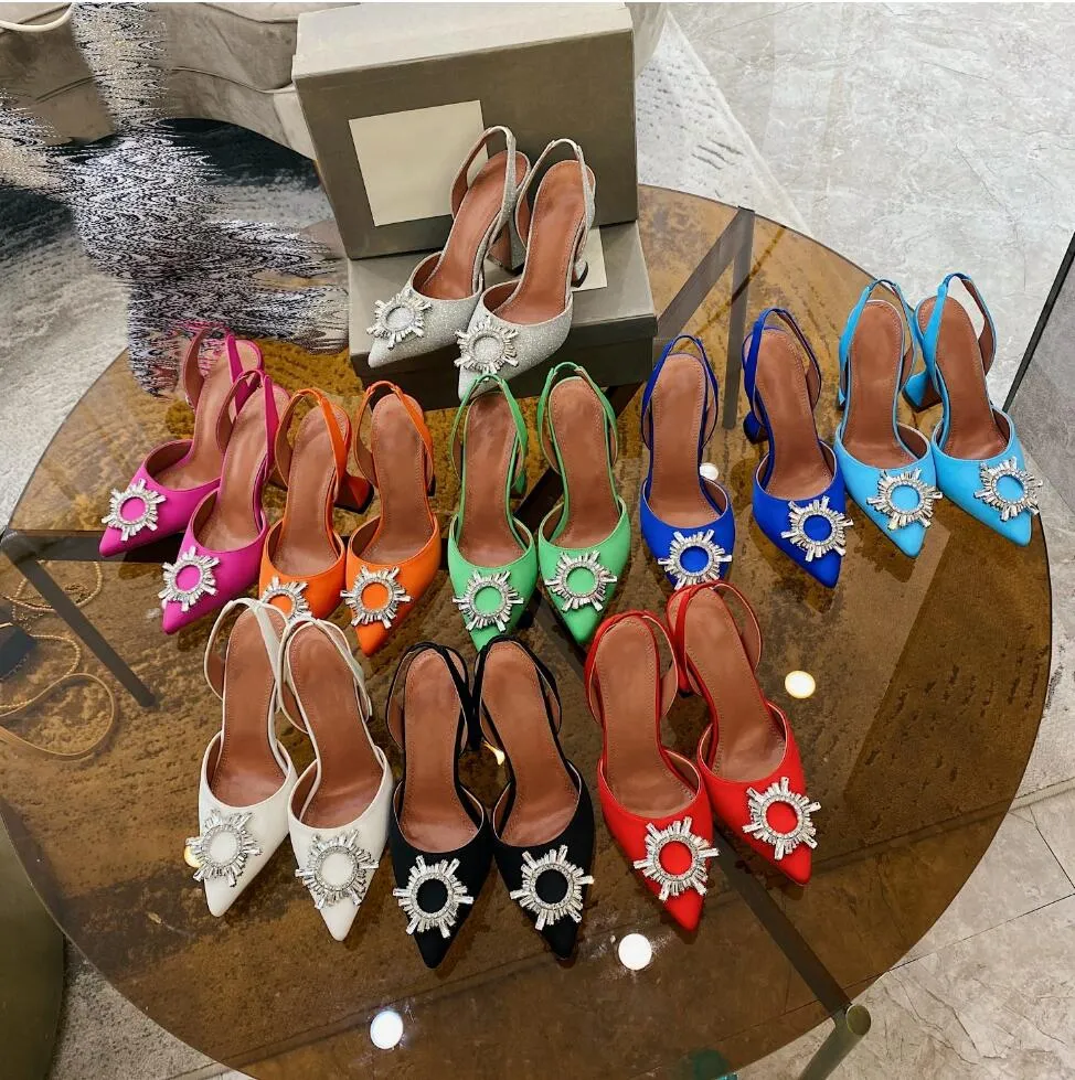 summer Womens Sexy High-Heeled Shoes Designer brand Transparency Dress Shoes women's Luxury Crystal high heel sandal Classic Wedding Party High-heeled Shoe