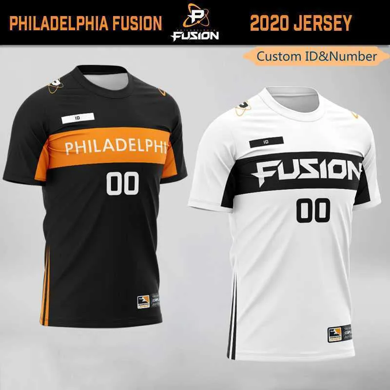 Owl Team Philadelphia Fusion Uniform Jerseys Fãs Tshirt Tshirt ID personalizado T-shirt Nome Tees camisa para homens mulheres colar