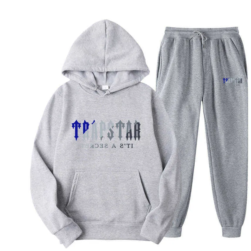 Tracksuit Trapstar Brand Men's Jackets Printed Sportswear Men's t Shirts 16 Colors Warm Two Pieces Set Loose Hoodie Sweatshirt Pants Jogging over sized 2xl 3xl