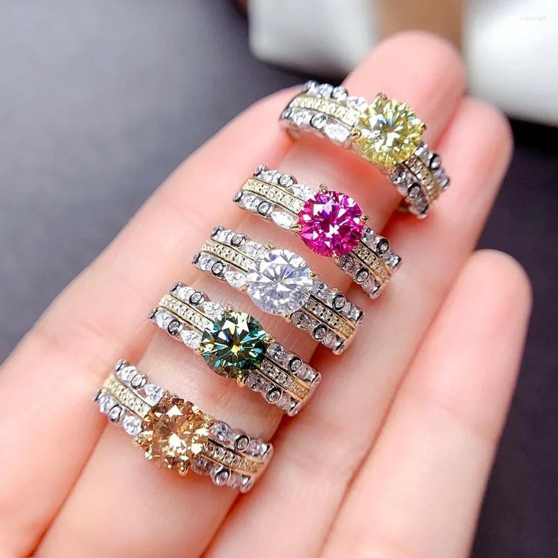 Bagues de cluster multicolore cristal Zircon diamants pierres précieuses Bague Chic pour les femmes or blanc couleur bijoux accessoires à la mode goutte