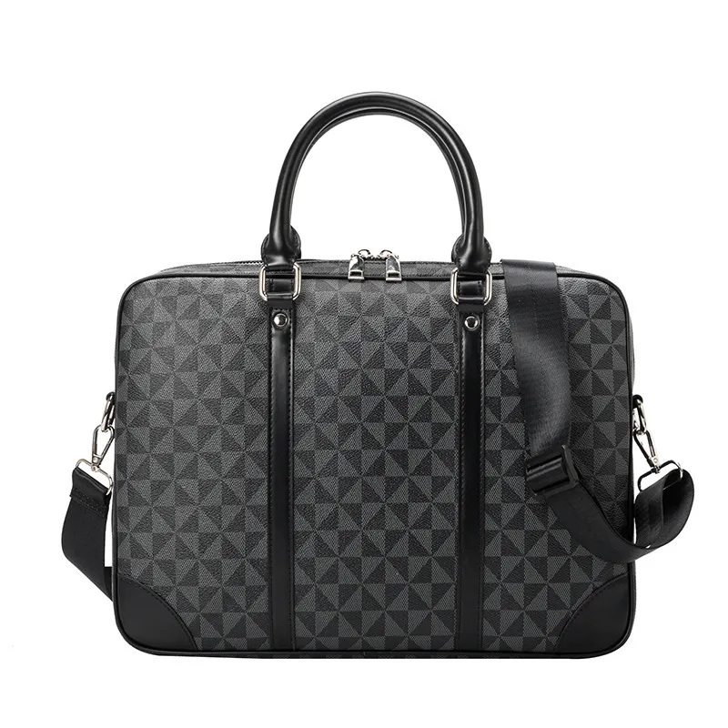 Briefcases Fashion Laptop Briefcase designer Business Handbag for Men Large Capacity men's Work Shoulder Bag Luxury Brand 230227