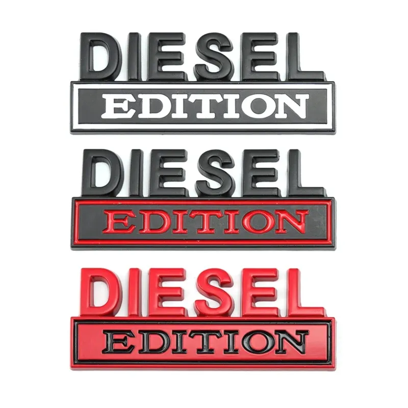 Party Decoration 1PC Diesel Edition Car Sticker f￶r Auto Truck 3D Badge Emblem Decal Auto Accessories 8x3.2cm grossist