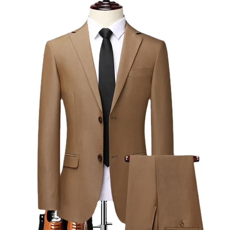 Men's Suits Blazers Boutique 5XL Blazer Vest Trousers Men's Suit Fashion Business Italian Style Gentleman Casual Wedding Dress Formal 3-piece 230227