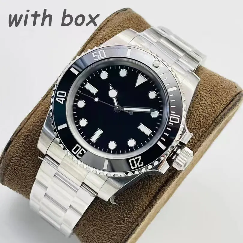 Herenhorloge 41 mm automatisch mechanisch uurwerk horloges volledig roestvrij staal schuifsluiting blauw zwart keramiek saffier horloges super lichtgevend montre de luxe