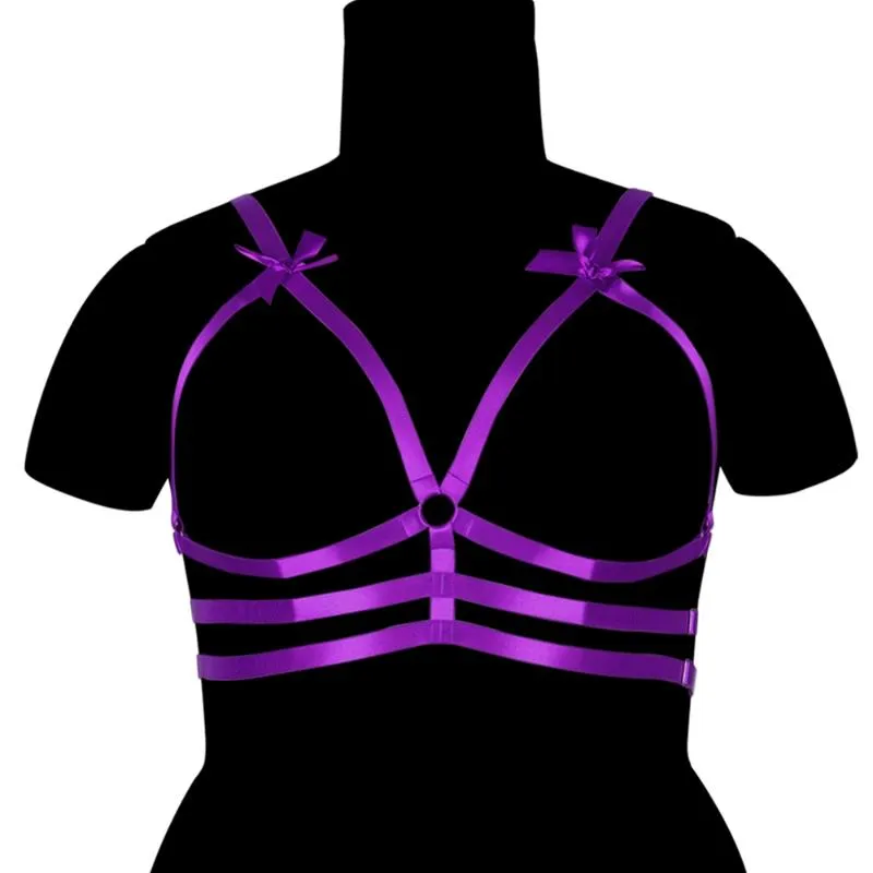 New Sexy Plus Size Lingerie Harness Cage Bra Exotic Halter Neck