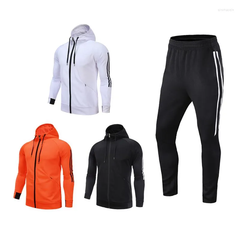 Gymkläder 2023 Men Tracksuit Långärmad fotbollsjacka Polyester Sports Running Duits Jogging Training Outdoor Sport Pants