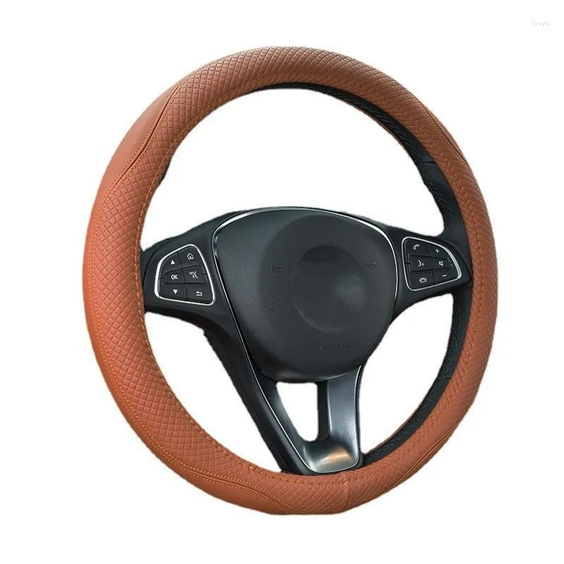 Steering Wheel Covers Car Cover For SOLARIS CRETA Ix35 TUCSON GETZ I30 I40 ELANTRA SONATA Santa Fe Accessories Auto Goods