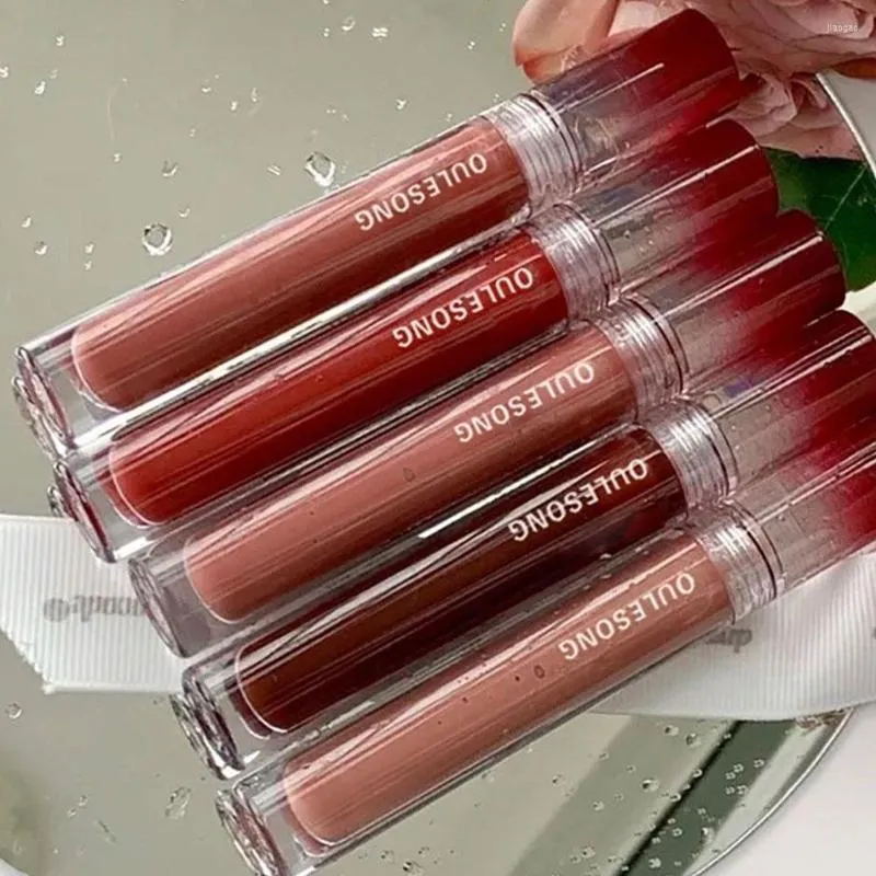 Lip Gloss 1Pc Nude Colors Lipgloss Moisturizing Lines Glitter Mirror Whitening Glosses Tint Plumper Bulk Red Glaze Cosmetics