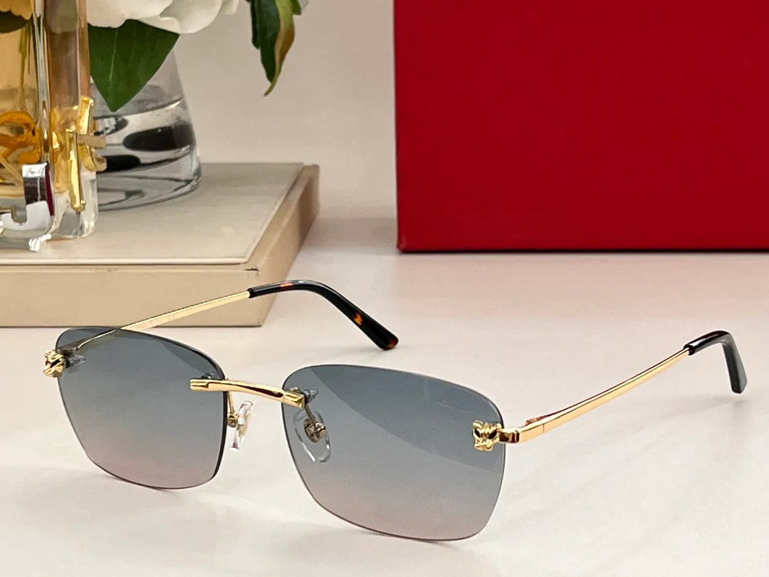 Sunglasses For Men and Women Summer Designers 0148 Style Anti-Ultraviolet  Retro Eyewear Frameless Glasses Random Box