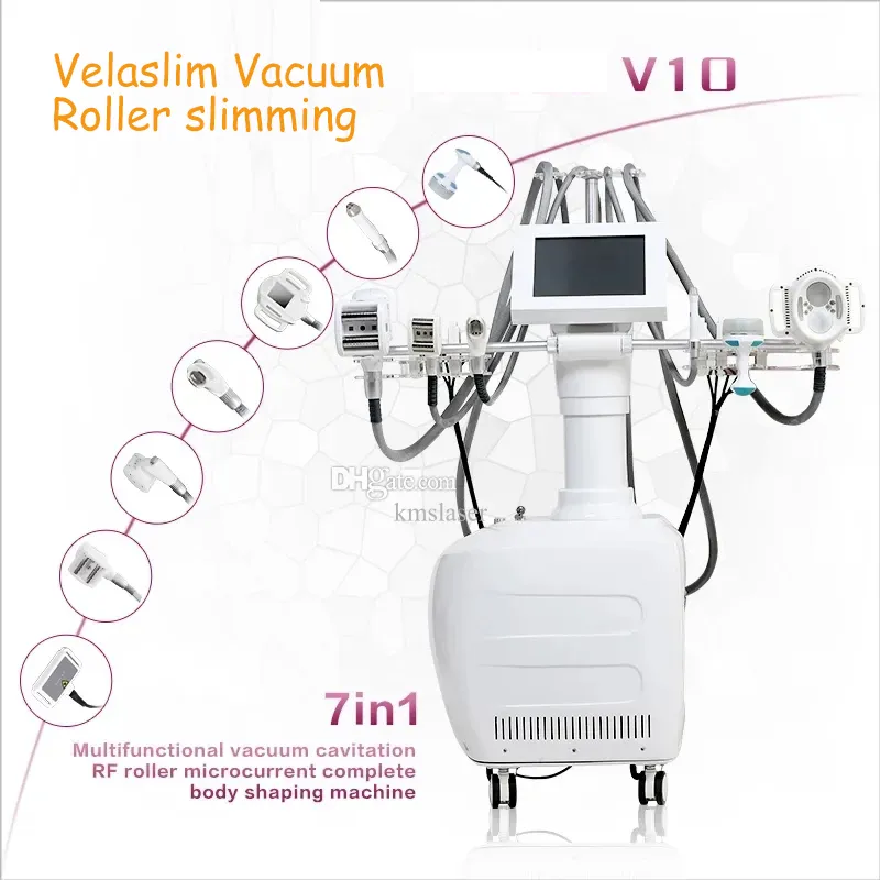 V10 VELA ROLLER Ultraljudsfettkavitation Förlora vikt Celluliter Borttagning Vakuum RF Ansikt Lyftande hud Dra åt maskinen