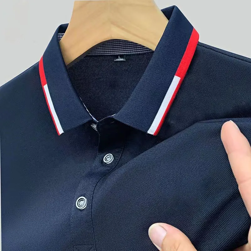 Erkek polo gömlekler tasarımcı T gömlek rahat nakış düz renk polos hayvan baskı polyester giyim tees polos artı boyutu özel polos kısa kollu