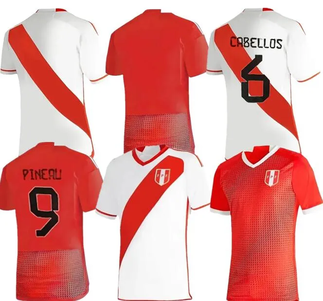 2023 Peru Soccer Jerseys 23 24 Home Away Seleccion Peruana Cuevas Abram Pineau Cartagena Sirt