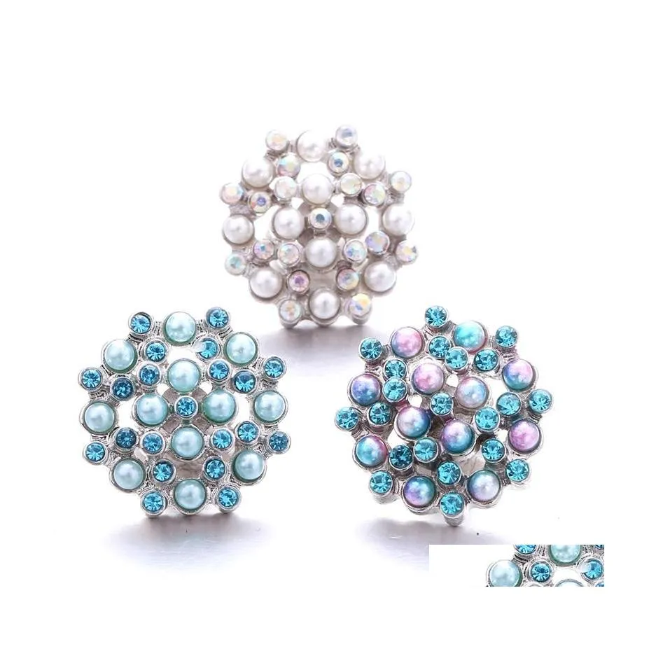 auto dvr Chiusure Ganci Strass all'ingrosso 18mm Bottone a pressione Perline acriliche Chiusura Charms decorativi in metallo per scatti Risultati di gioielli Fabbrica Dhj0T