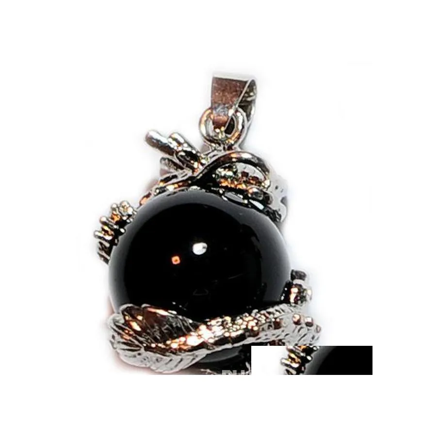 car dvr Pendant Necklaces Ball Dragon Necklace Natural Stainless Steel Chain Valentines Day Drop Delivery Jewelry Pendants Dhr2O