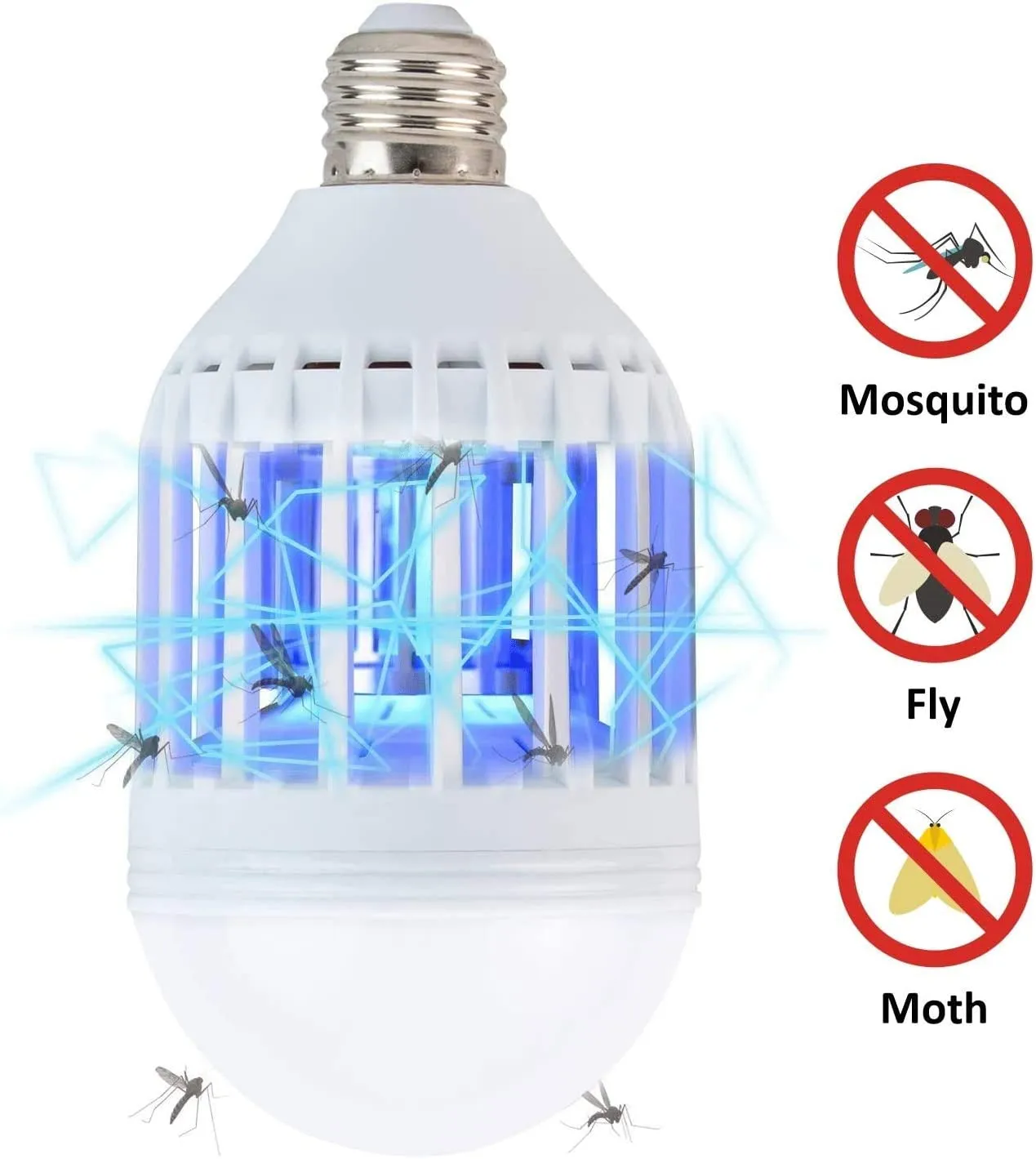 Lampadine a LED 2 in 1 Zanzare Killer Lamp Led Electronic Insect Fly Killer Portico Luce per Ingresso Corridoio Corridoio Balcone