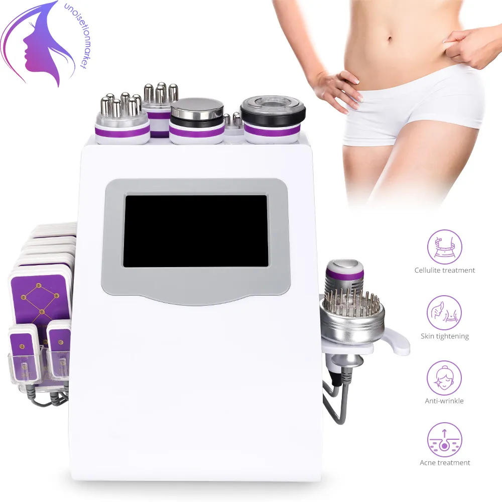 9 IN 1 Uniosetion 40k ultrasonic cavitation RF Vacuum Cold Photon Micro Current LLLT Lipo Laser 5mw Slimming Machine Sculpting For Salon Use