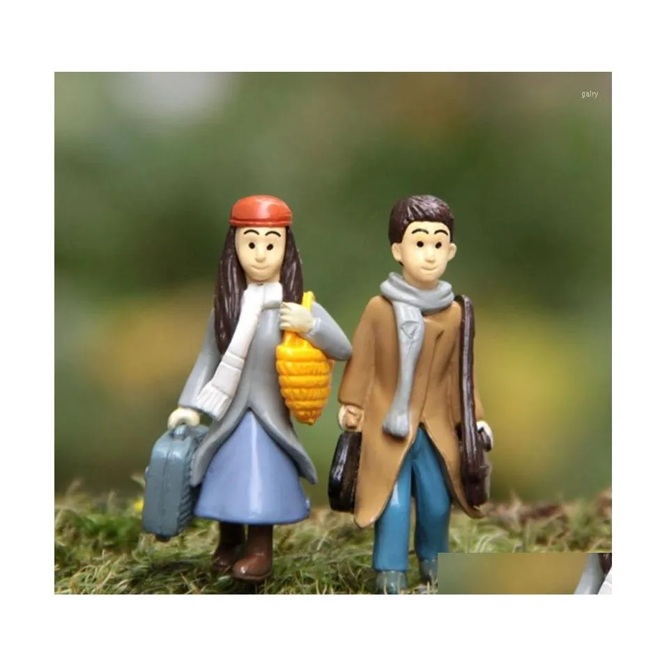 voiture dvr Jardin Décorations 1Pc Mini Couples Poupées Fée Miniatures Diy Micro Paysage Décor Figurines Figurine Vintage Accueil Drop Deliv Dhpg6