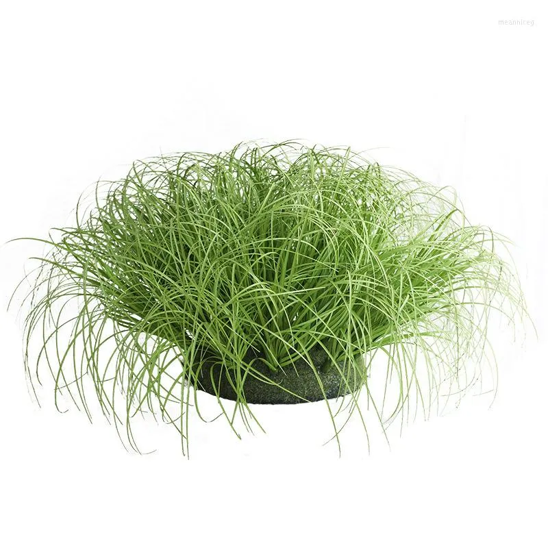 Dekorativa blommor 5st/Lot Green Grass Plants Plantas Artificiales Garden Decoration Party Home Decor Accessories Spring Autumn Plant