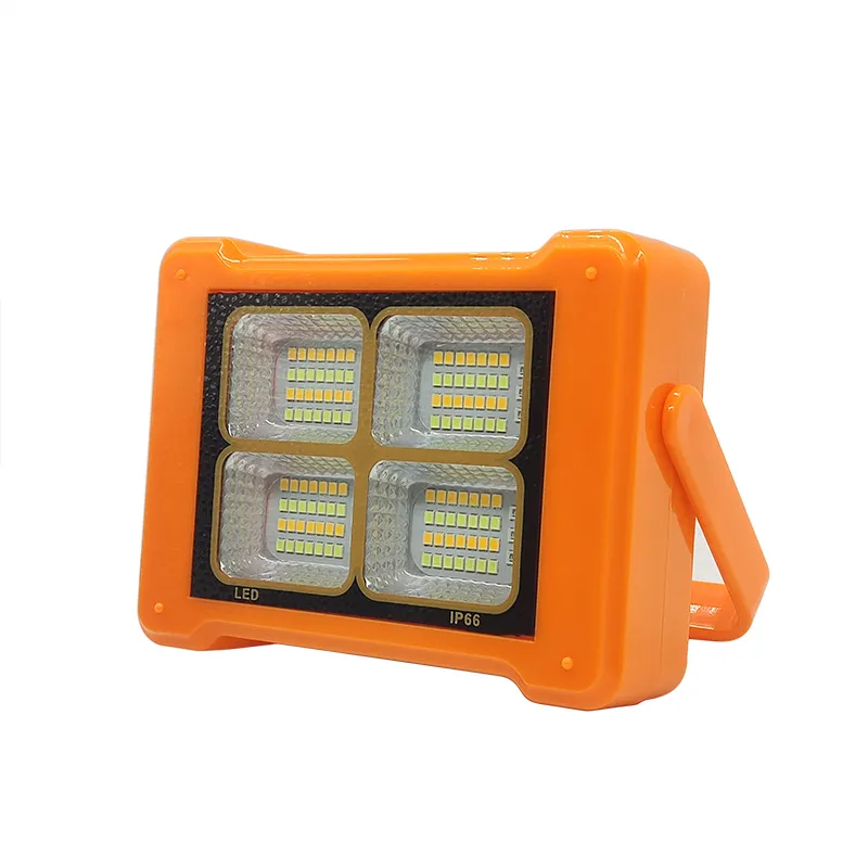 LED Solar Flood Lights USB laddningsbara 124Led utomhusvattentäta bärbara campingtält Lampor Reparationsbelysning