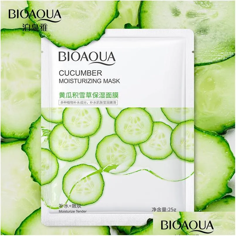 Andra hudvårdsverktyg Bioaqua granatäpple aloe växt masker gurka centella honung avokado fuktgivande ansiktsmaskplåt ansiktsskal dhlix