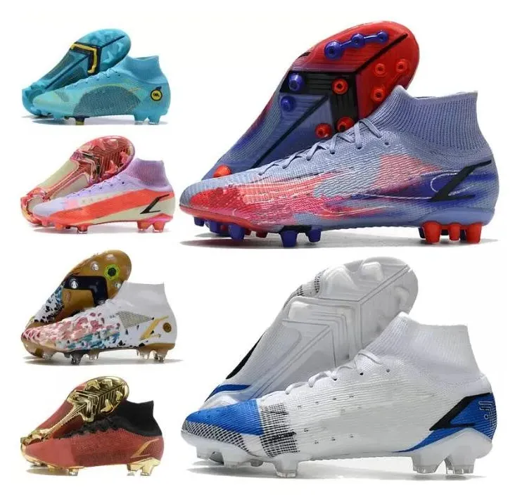 2023 футбольные туфли GT Football Boots High Tops Front Ground Men Outdoor Ronaldo CR7 Superfly 8 Elite FG Clits Mercurial Vapores 14 XIV Dragonfly MDS