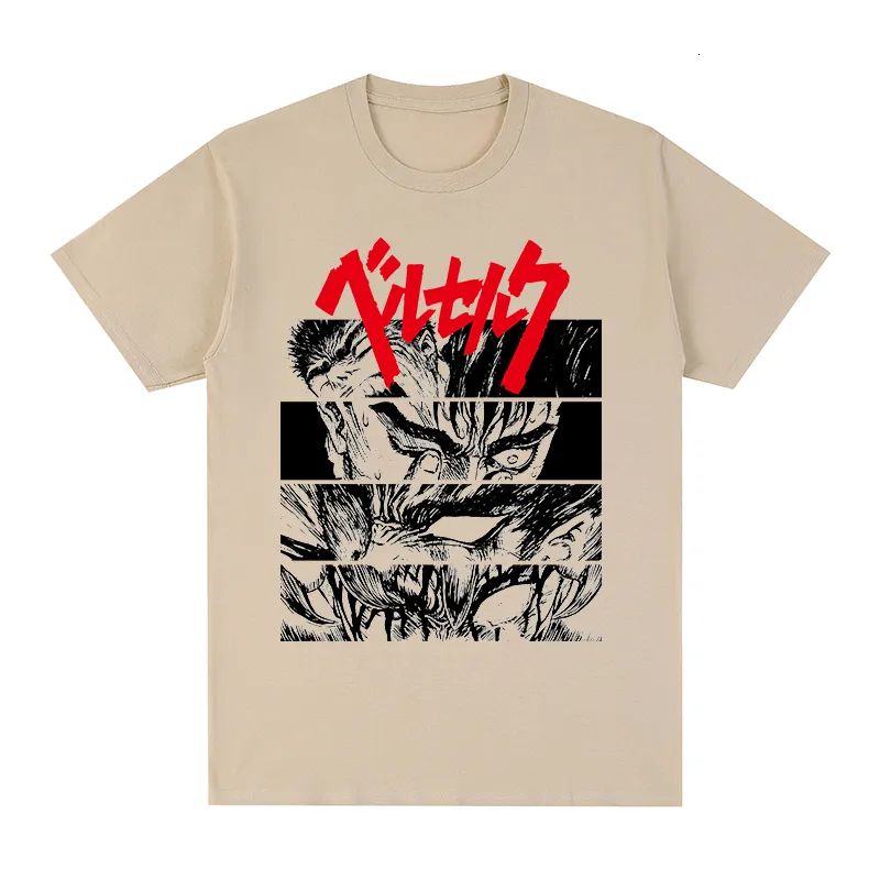 Camisetas para hombres Camisa Berserk Guts Espada Manga Japonesa Camisa de algodón Camisa Ee Shir Ops Unisex 230225