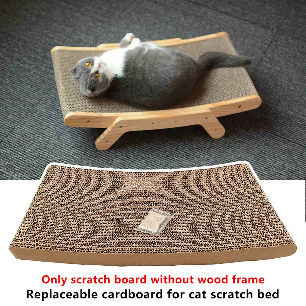 Cat Furniture Scratchers Scratraper Replaceerbaar golfbord zonder houten frame slijpen klauwspeelgoed Pet Protector 230227