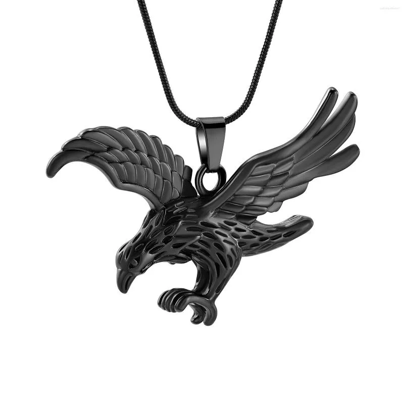 Chains Eagle Urn Necklace Stainless Steel Keepsake Ash Jewelry Holder Ashes For Pet Human Memorial Cremation Pendant