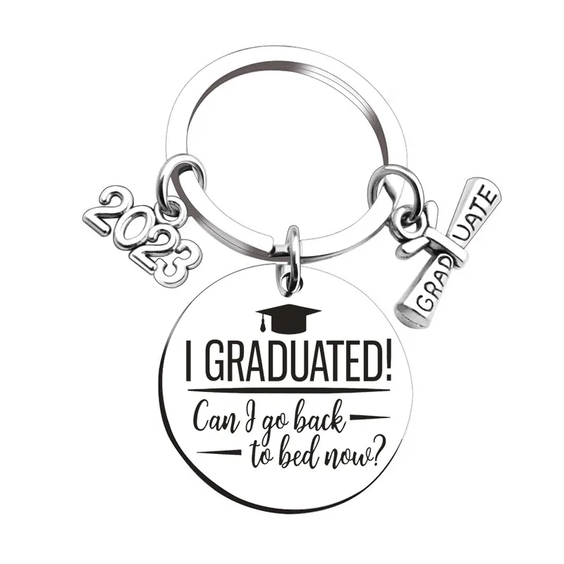 Graduation Key Rings Ideas Graduation Keychain Gifts: Stainless Steel Pendant Keyring, 30MM, Party ...