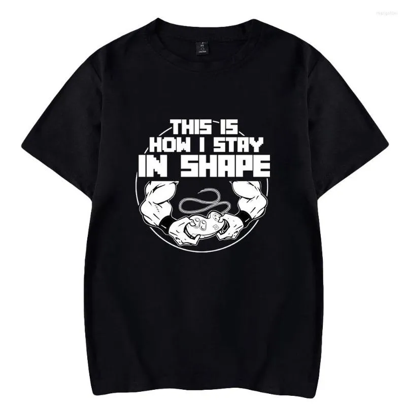 T-shirts pour hommes MMOs Stay In Shape Tshirt Crewneck Short Sleeve Femmes Hommes T-shirt Harajuku Streetwear 2023 Style décontracté Vêtements unisexes