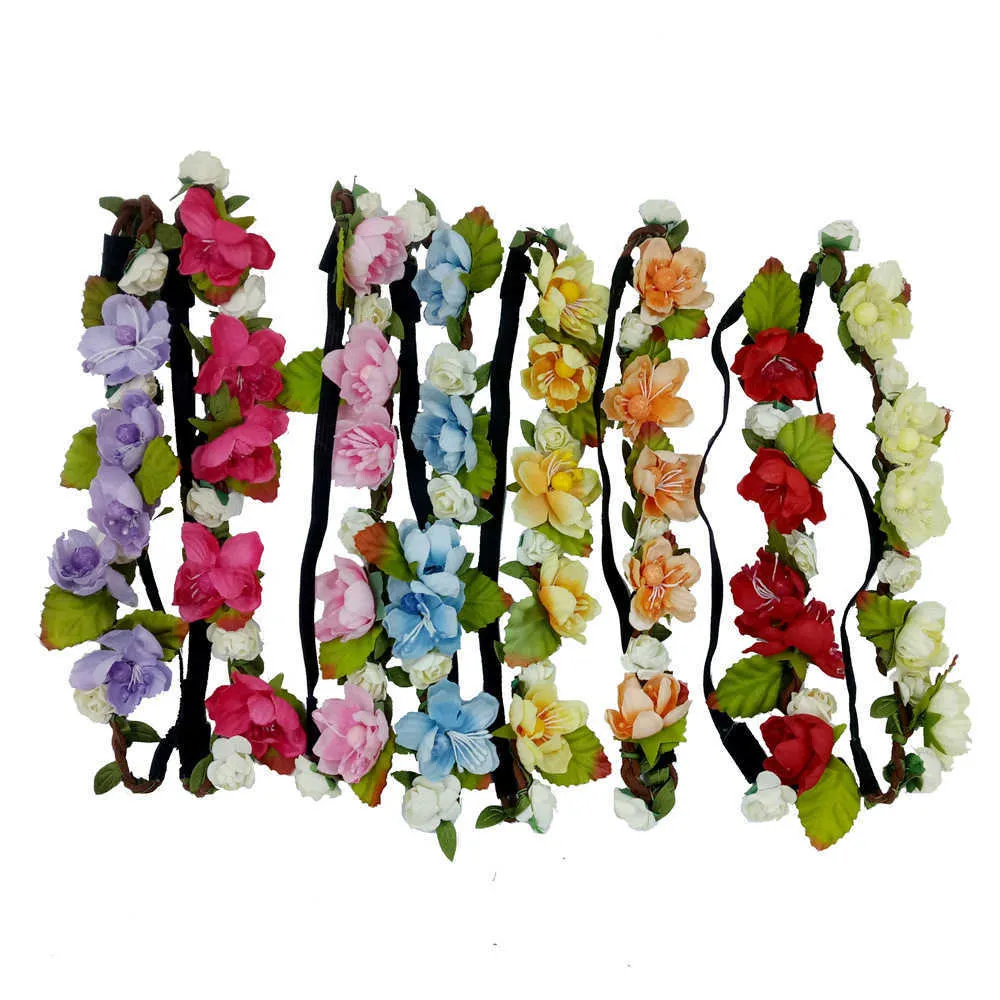 New travel photo flower headband bride garland headband seaside holiday photo hairwear headwear