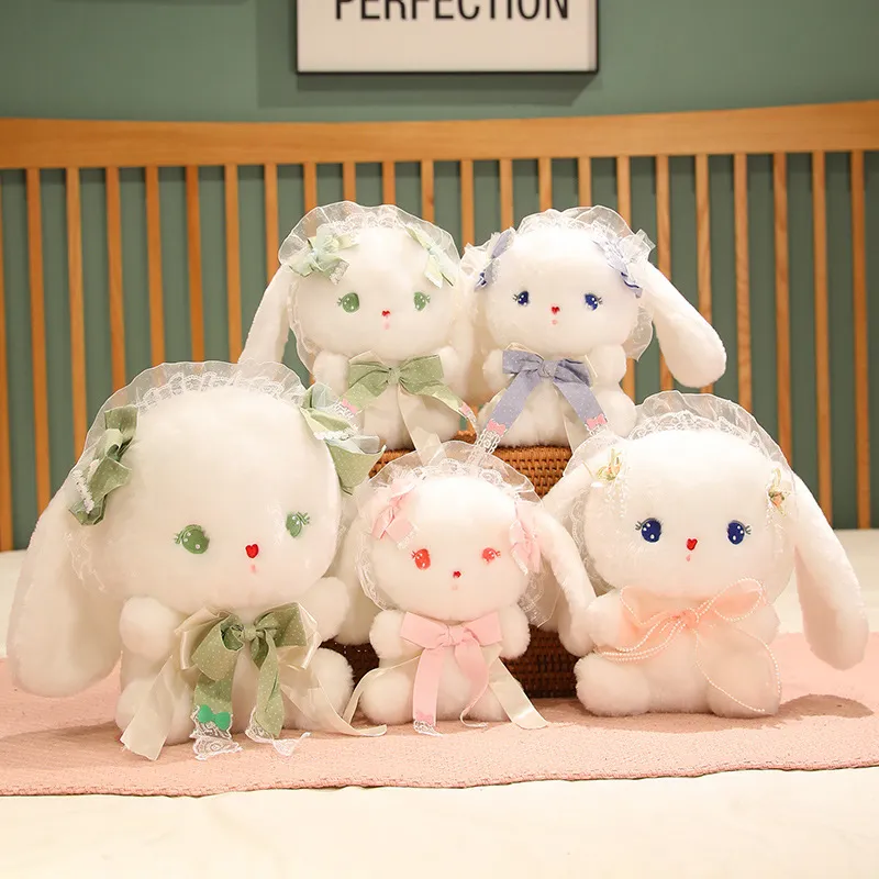 Cute Rabbit Plush Toys Lolita Bunny Stuffed Plush Animal Baby Toys Doll Baby Accompany Sleep Toy For Kids Gifts 25cm E22