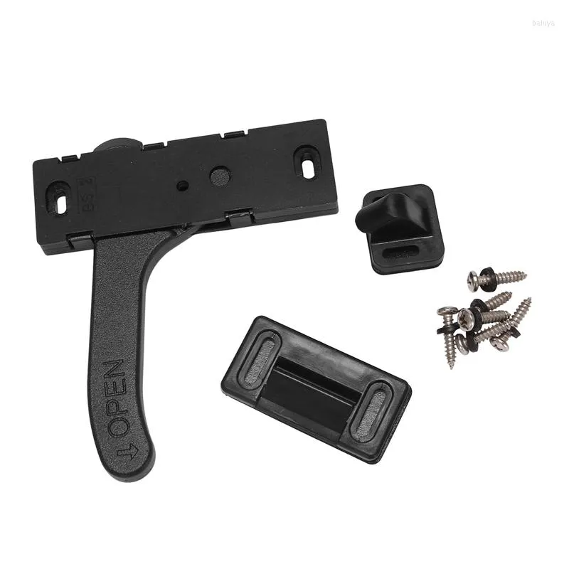 2-Pack RV Refrigerator Door Latches - Keeps Fridge Closed While Traveling (Fits 1-3/16\" Hole Spacing)