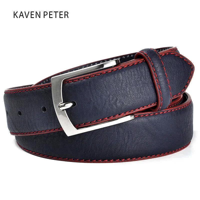 Belts Fashion Male Belt High Quality Brand Cow Leather Italian Design Casual Men's Leather Belts For Jeans For Man Free Shipping Z0228