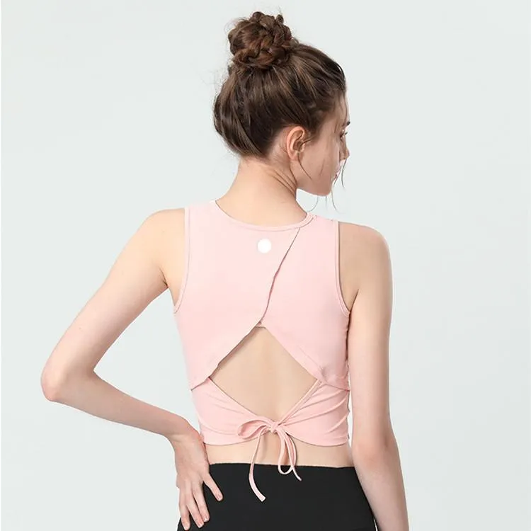 Women's Backless Racerback Crop Top - Sleeveless Ribbed Tank For Summer