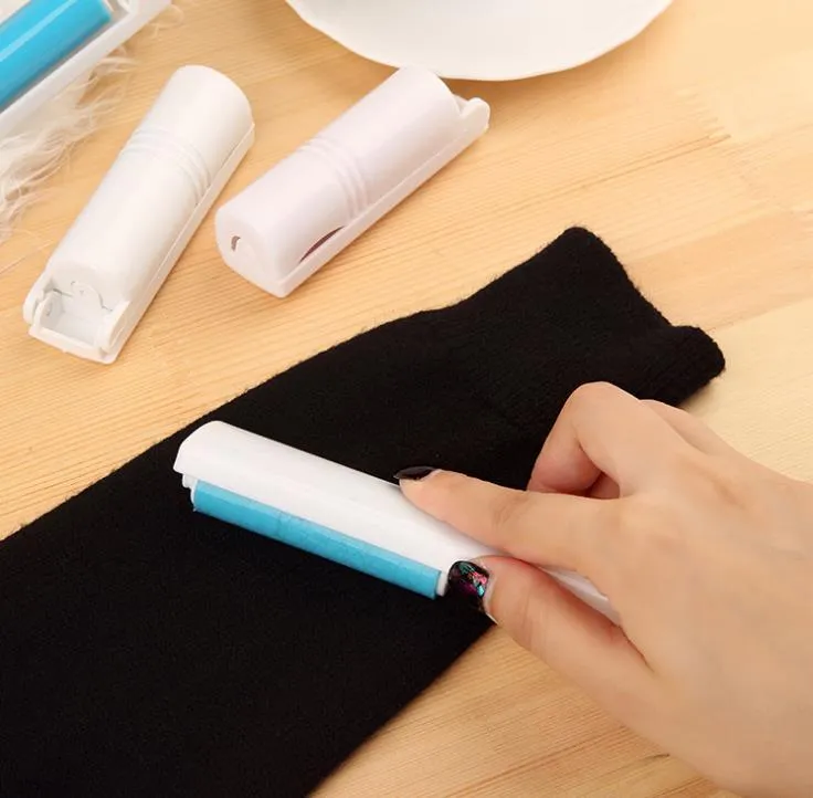 Portable folding hair removal brushes Reusable Washable Lint Roller Sticky Silicone Dust Wiper Pet-Hair Remover Cleaning Brush SN3144