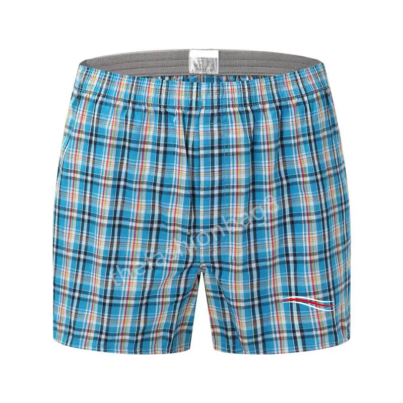 Mens Shorts New French Paris designer mens boxer 100% cotton woven plaid boxer high quality shorts in various colors