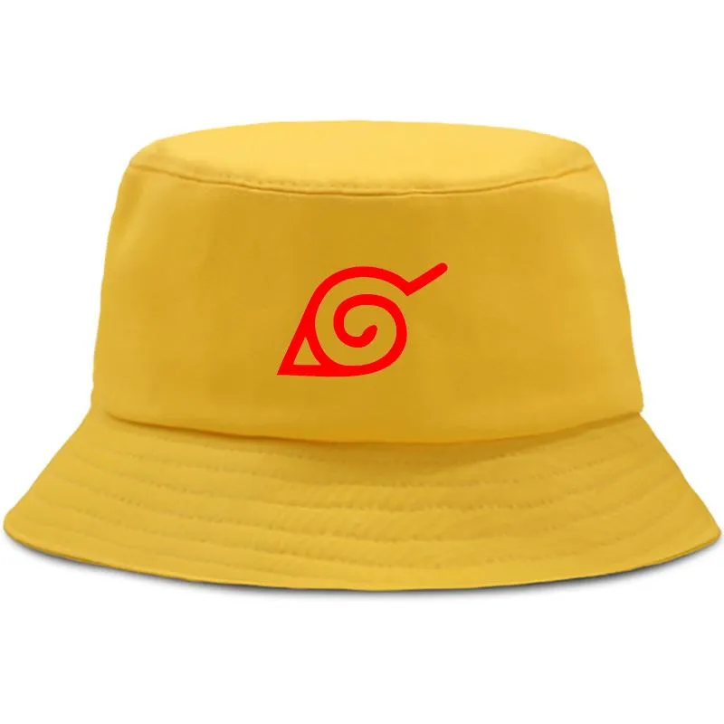 Berets Red Cloud Hat Women Men Panama Bucket Cap the Design Flat Visor Fisherman Anime Sun Yellow Hatberets