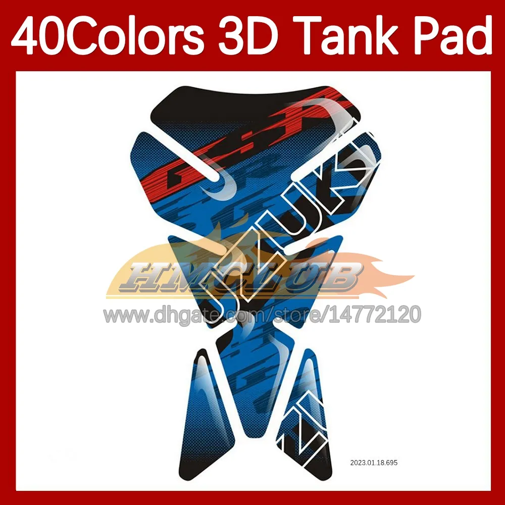 Motorfietsstickers 3D Koolstofvezel Tankkussenbeschermer voor Suzuki Katana GSX750F GSXF750 1998 1999 2000 01 2002 98 99 00 01 02 GASBRANDSTOFKAPPLIKKER Decal 40 Kleuren
