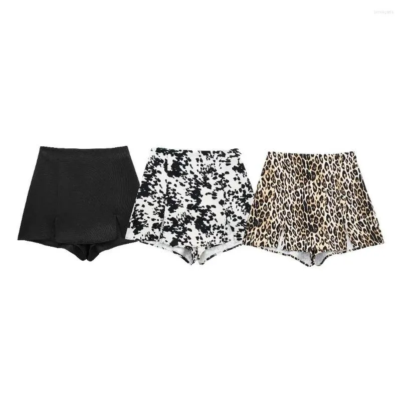 Shorts femininos pysic mulheres moda cetim skort 2023 fenda de cintura alta na bem invisível zip sexy garotas