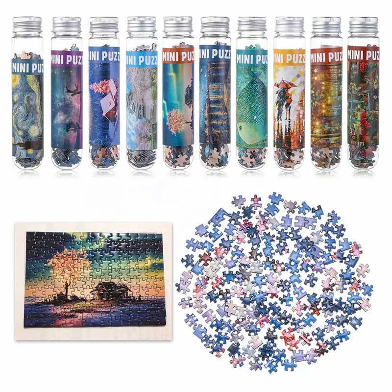 Puzzle 3D 150 pezzi Mini puzzle per adulti Micro Jigsaw Test Tube Piccolo puzzle Puzzle impegnativo Difficile Home Decor Entertainment L230228