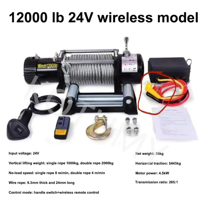 12000LBS Electric Winch With Remote Control For Trucks, RVs, Atv Winches  And UTV Synthetic Rope For 12V/24V Systems From Beijamei_shop, $1,020.4