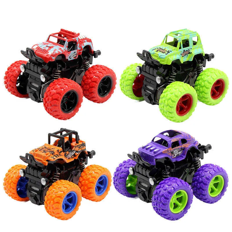 Diecast Model Cars Toys Car Four-wheel Drive off-road Vehicle Stunt Dump Cars Inertia Car Boy Toy Car Dinosaur Pull Back Children Toy GiftJ230228J230228