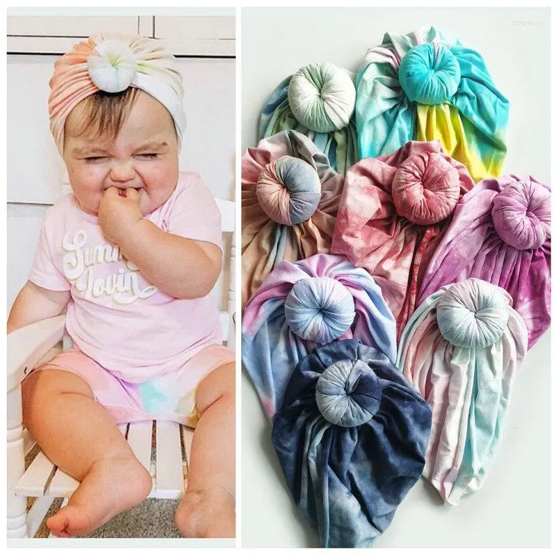 Hüte Baumwolle Baby Turban Hut Mützen Donuts Kappen Für Kinder Bunte Motorhaube Knoten Brötchen Beanie Top Kinder Lustig