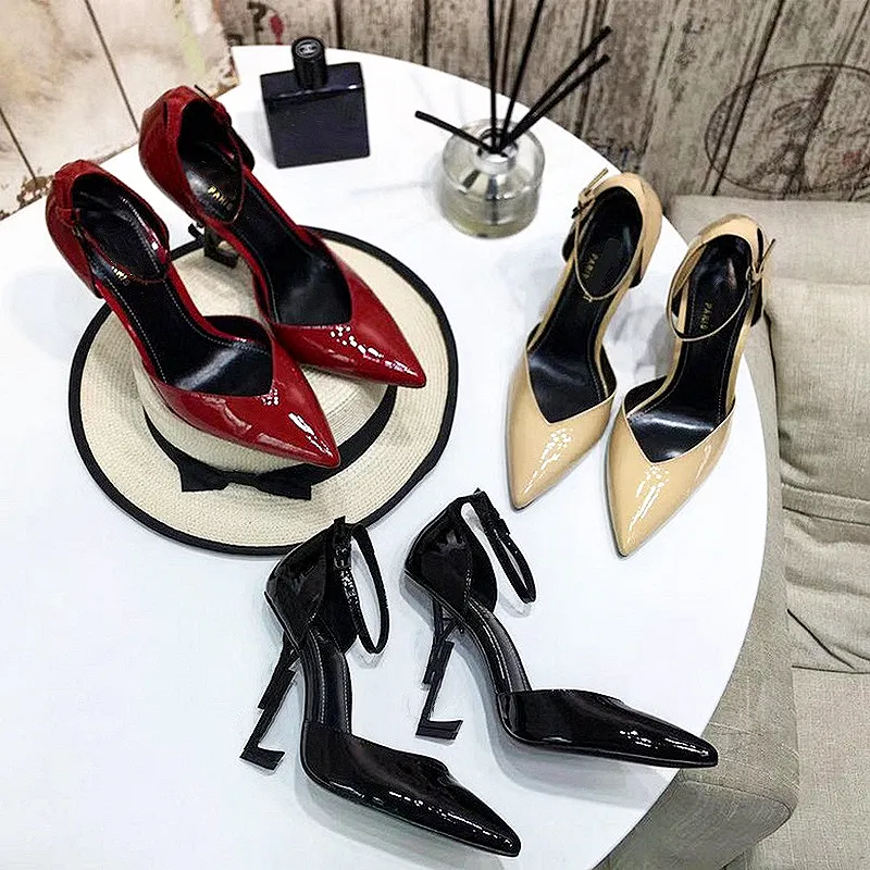 Office black top sandals heels