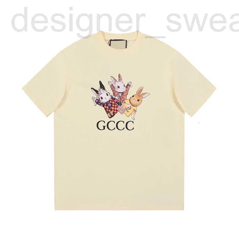 Designer de t-shirts pour hommes La version correcte du nouveau t-shirt à manches courtes imprimé lapin tendance dessin animé printemps et été 2023 vérifié pour hommes XOL5